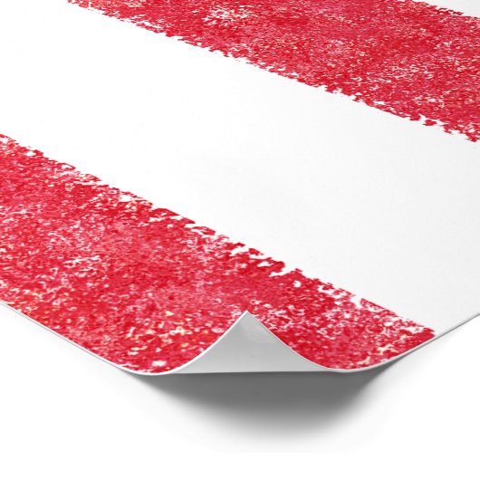 Happy Valentine's Day Heart Stripes Poster (Hoek)