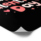 Happy Valentines Day Heart Teacher Funny Matching  Poster (Hoek)