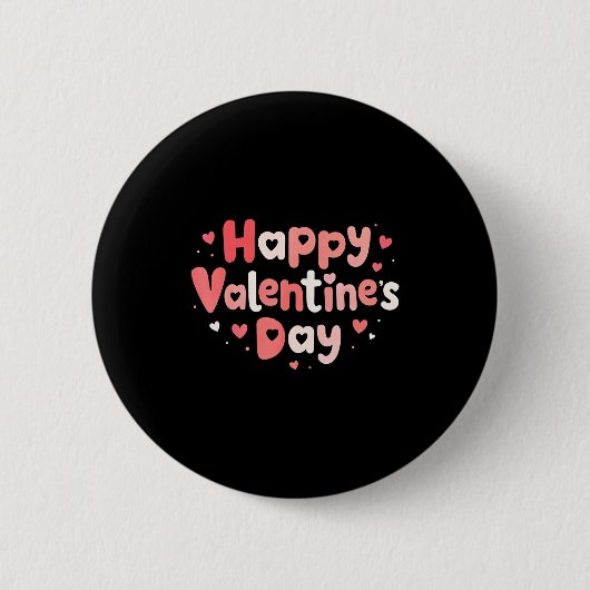 Happy Valentines Day Heart Teacher Funny Matching  Ronde Button 5,7 Cm (Voorkant)