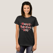 Happy Valentines Day Heart Teacher Funny Matching  T-shirt (Voorkant volledig)