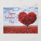Happy Valentine's Day Heart Tree Briefkaart (Voorkant)
