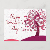 Happy Valentine's Day Heart Tree Briefkaart (Voorkant)