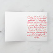 Happy Valentine's Day Heartbeat Design Kaart (Binnen)