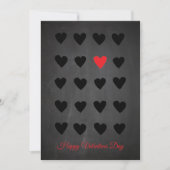Happy Valentines Day Hearts Black and Red Gift Feestdagenkaart (Voorkant)