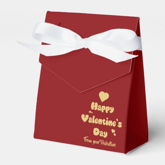 Happy Valentine's Day Hearts Cute Favor Box Bedankdoosjes (Voorkant Zijde)