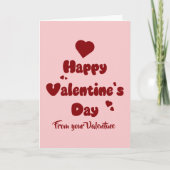 Happy Valentine's Day Hearts Cute Feestdagen Kaart (Voorkant)