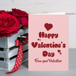 Happy Valentine's Day Hearts Cute Feestdagen Kaart