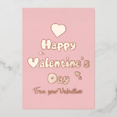 Happy Valentine's Day Hearts Cute Folie Feestdagenkaart (Voorkant)