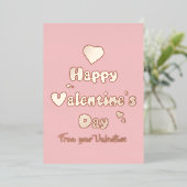 Happy Valentine's Day Hearts Cute Folie Feestdagenkaart (Staand Voorkant)