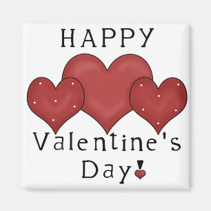 Happy Valentine's Day Hearts D7 - Frig Magnet