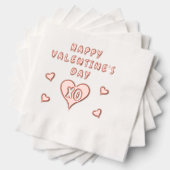 Happy Valentine's Day Hearts Pattern Folie Servetten (Insitu (Gestapeld))