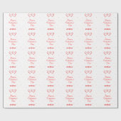 Happy Valentine's Day Hearts Wrapping Cadeaupapier (Vlak)