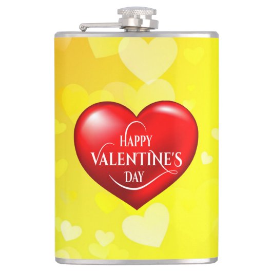 Happy Valentine's day!  Heupfles (Voorkant)