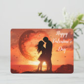 Happy Valentines Day Holiday Kaart (Staand voorkant)