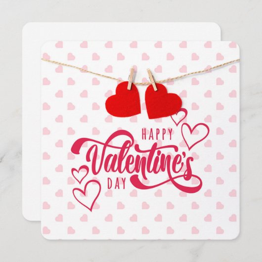 Happy Valentines Day Holiday Kaart (Voorkant / Achterkant)