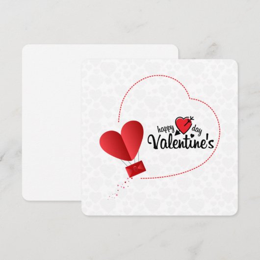 Happy Valentines Day Holiday Kaart (Voorkant / Achterkant)