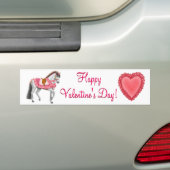 Happy Valentines Day Horse Bumpersticker (Op auto)