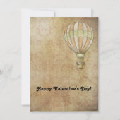 Happy Valentine's Day Hot Air Balloon Steampunk Feestdagenkaart (Voorkant)