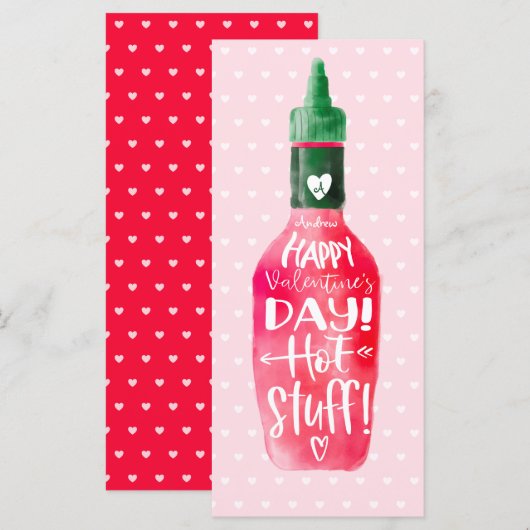 Happy Valentine's Day Hot Suff | Fles met warme sa (Voorkant / Achterkant)
