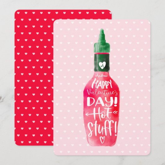 Happy Valentine's Day Hot Suff | Fles met warme sa (Voorkant / Achterkant)