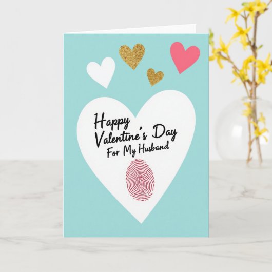 Happy Valentines Day Husband Card Kaart (Gele Bloem)