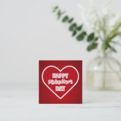 Happy Valentine's Day Informatiekaartje (Staand voorkant)