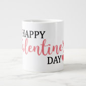 Happy Valentine's Day jumbo witte koffie Mok (Voorkant)