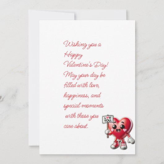 Happy Valentine's Day Kaart (Achterkant)