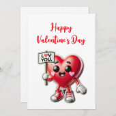 Happy Valentine's Day Kaart (Voorkant / Achterkant)