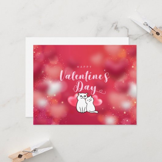 Happy Valentine's Day Kaart (Voorkant / Achterkant in situ)