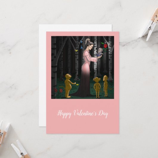 Happy Valentines Day Kaart (Voorkant / Achterkant in situ)