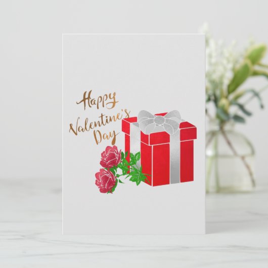 Happy Valentines Day Kaart (Staand voorkant)