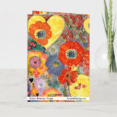 Happy Valentines Day-kaart met hart en bloemen Kaart (Achterkant)