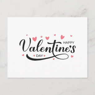 Happy Valentines Day-kalligrafietekettering Briefkaart