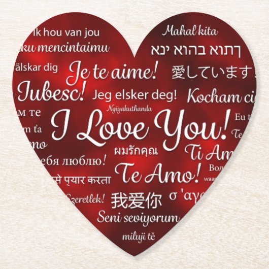 Happy Valentine's Day Kartonnen Onderzetters (Voorkant)