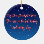 Happy Valentine's Day Keramisch Ornament (Achterkant)