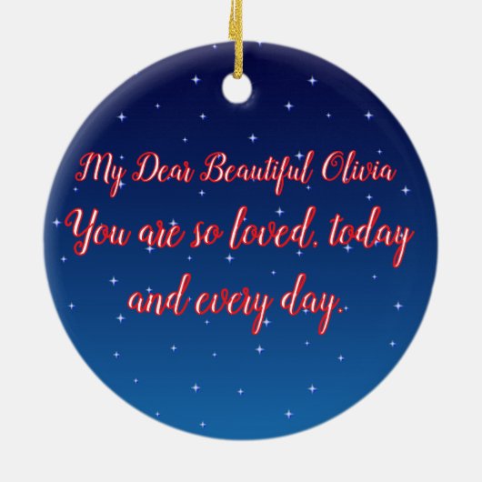 Happy Valentine's Day Keramisch Ornament (Achterkant)