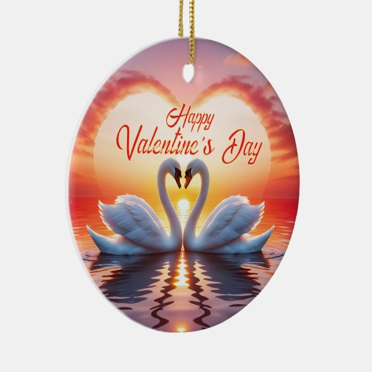 Happy Valentine's Day Keramisch Ornament (Rechts)