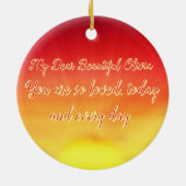 Happy Valentine's Day Keramisch Ornament (Achterkant)