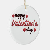 Happy Valentine's Day Keramisch Ornament (Rechts)