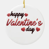 Happy Valentine's Day Keramisch Ornament (Achterkant)
