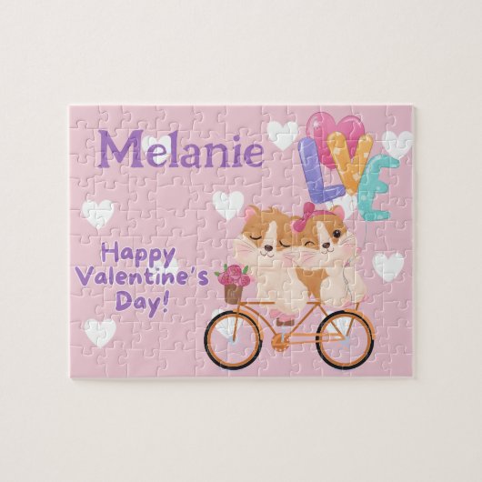 Happy Valentine's Day Kid Puzzle Legpuzzel (Horizontaal)