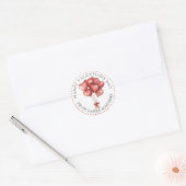 Happy Valentine's Day Kind Rode Waterverf Harten Ronde Sticker (Envelop)