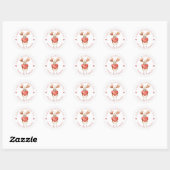 Happy Valentine's Day Kind Waterverf Moose Ronde Sticker (Vel)