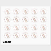 Happy Valentine's Day Kind Waterverf Moose Ronde Sticker (Vel)