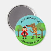 Happy Valentine's Day kinder Magneet (Voorkant / Achterkant)