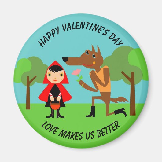 Happy Valentine's Day kinder Magneet (Voorkant)