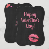 Happy Valentine's Day Kiss 💕 Feestdagenkaart (Voorkant / Achterkant)