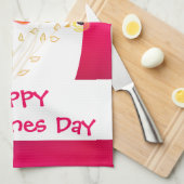 Happy Valentines Day Kitchen Towel Theedoek (Quarter Fold)