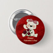 Happy Valentine's Day-knop Ronde Button 5,7 Cm (Voorkant /achterkant)